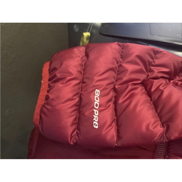 THE NORTH FACE Mens 800 Pro Jacket Large Red Burgundy Goose Down Pertex Quantum - Picture 6 of 9
